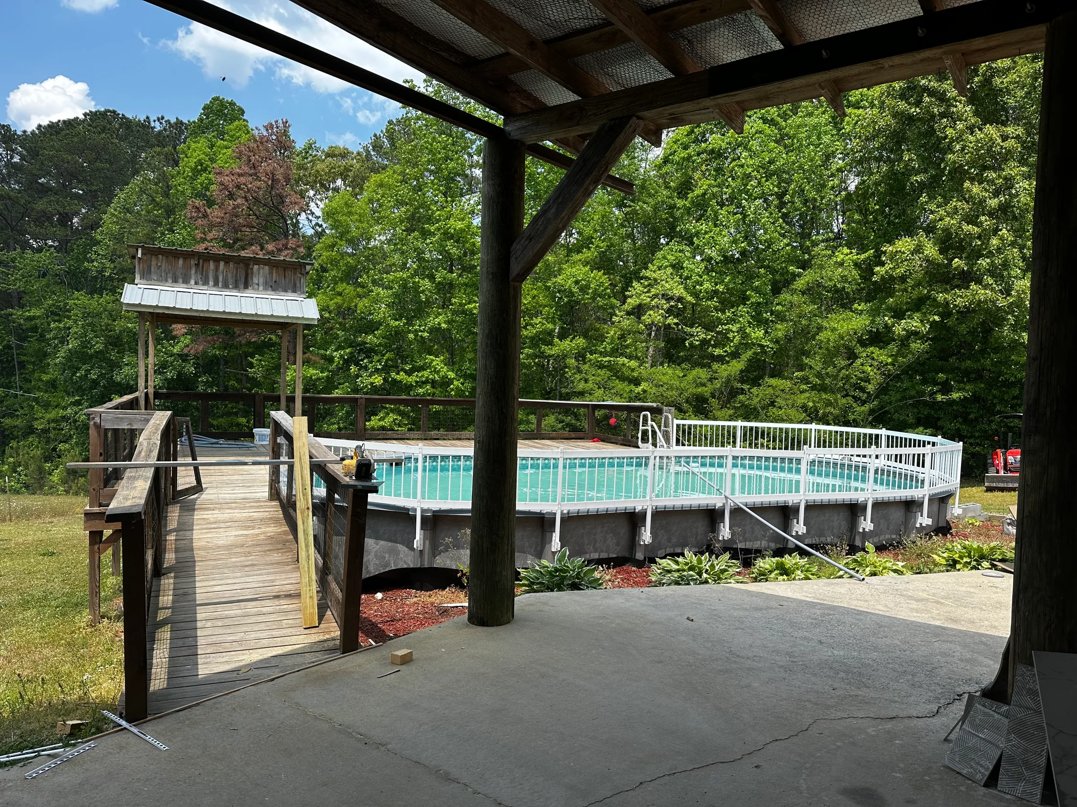 Above-Ground Pool Deck Upgrade - before 1